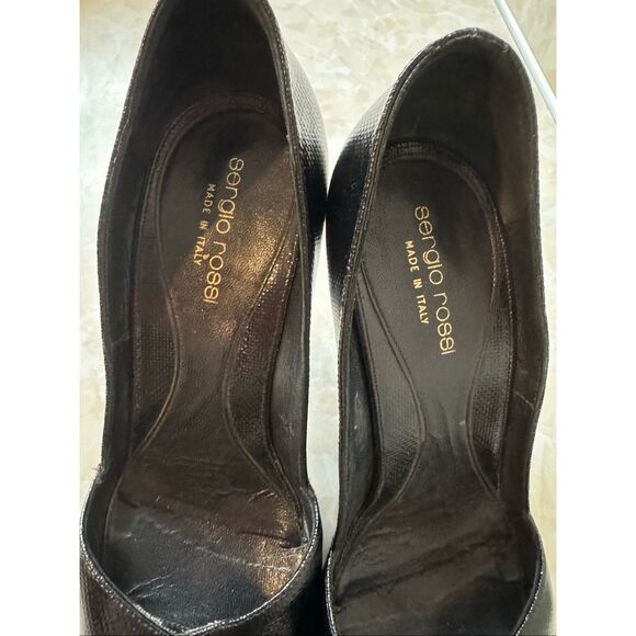 Sergio Rossi Peep Toe Heels - Picture 5 of 8